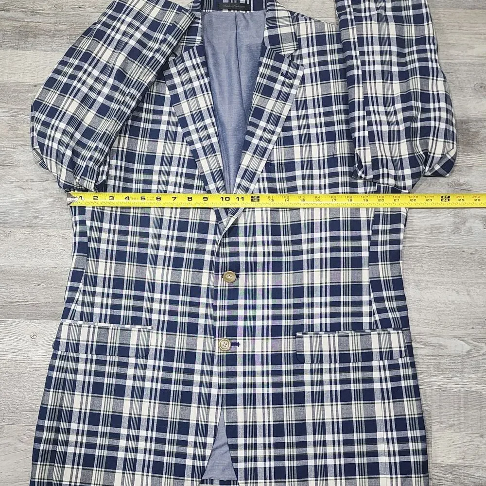 Chaps Men’s Blazer Suit Jacket Plaid Sizes  42R